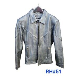 Mega Force Womens Leather Jacket Sz L - RH#51